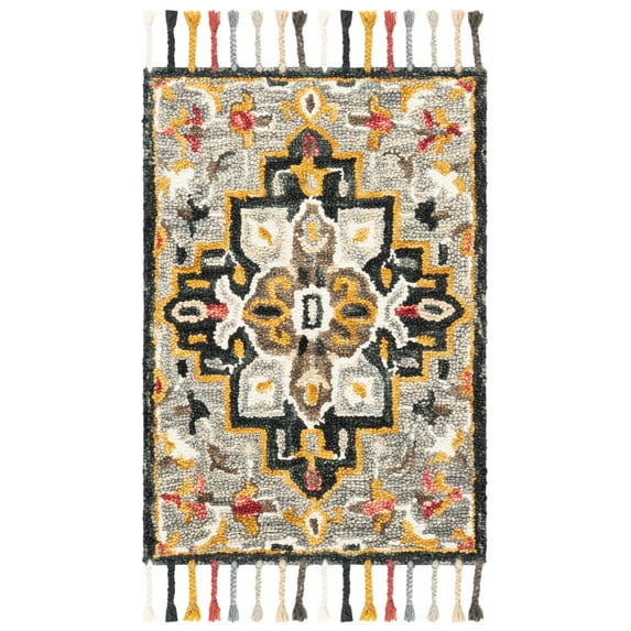 SAFAVIEH Aspen Eilish Oriental Wool Area Rug, Grey/Charcoal, 2'3" x 4'