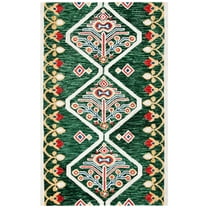 SAFAVIEH Aspen Eirann Southwestern Wool Area Rug, Green/Ivory, 3' x 5'