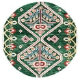 thumbnail image 1 of SAFAVIEH Aspen Eirann Southwestern Wool Area Rug, Green/Ivory, 7' x 7' Round, 1 of 8