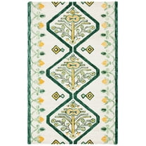 SAFAVIEH Aspen Eirann Southwestern Wool Area Rug, Ivory/Yellow, 4' x 6'