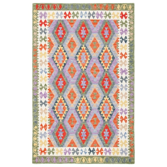 SAFAVIEH Aspen Elena Tribal Area Rug, Ivory/Grey, 4' x 6'