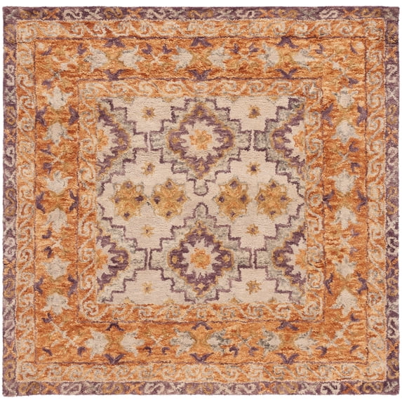 SAFAVIEH Aspen Elwin Oriental Area Rug, Brown/Purple, 7' x 7' Square