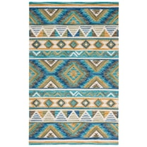 SAFAVIEH Aspen Ember Geometric Area Rug, Blue/Yellow, 5' x 8'