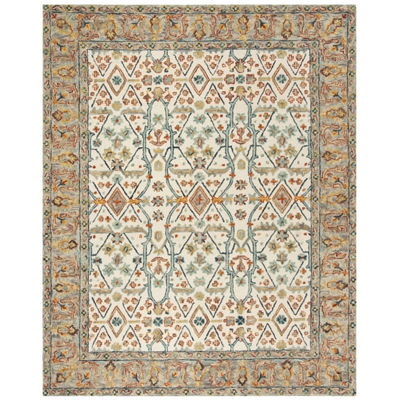 SAFAVIEH Aspen Emmalyn Oriental Area Rug, Ivory/Blue, 11' x 15'