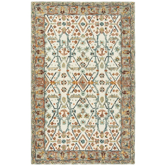 SAFAVIEH Aspen Emmalyn Oriental Area Rug, Ivory/Blue, 2'3" x 4'