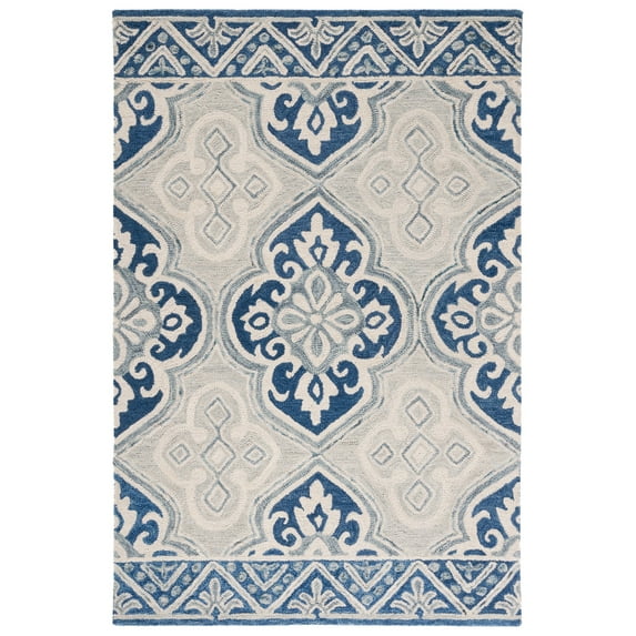 SAFAVIEH Aspen Enric Damask Area Rug, Blue/Ivory, 3' x 5'