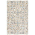 thumbnail image 1 of SAFAVIEH Aspen Ermintrude Colorful Geometric Wool Area Rug, Ivory/Blue, 6' x 6' Square, 1 of 2