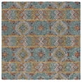 thumbnail image 1 of SAFAVIEH Aspen Ethelbert Geometric Striped Wool Area Rug, Blue/Gold, 4' x 4' Square, 1 of 7