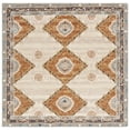 thumbnail image 1 of SAFAVIEH Aspen Flor Geometric Area Rug, Brown/Blue, 3' x 3' Square, 1 of 8