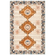 SAFAVIEH Aspen Flor Geometric Area Rug, Brown/Blue, 5' x 8'