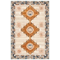SAFAVIEH Aspen Flor Geometric Area Rug, Brown/Blue, 5' x 8'