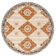 thumbnail image 1 of SAFAVIEH Aspen Flor Geometric Area Rug, Brown/Blue, 7' x 7' Round, 1 of 8