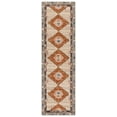 thumbnail image 1 of SAFAVIEH Aspen Flor Geometric Runner Rug, Brown/Blue, 2'3" x 9', 1 of 8