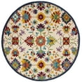 thumbnail image 1 of SAFAVIEH Aspen Giles Floral Bordered Wool Area Rug, Ivory/Blue, 3' x 3' Round, 1 of 5
