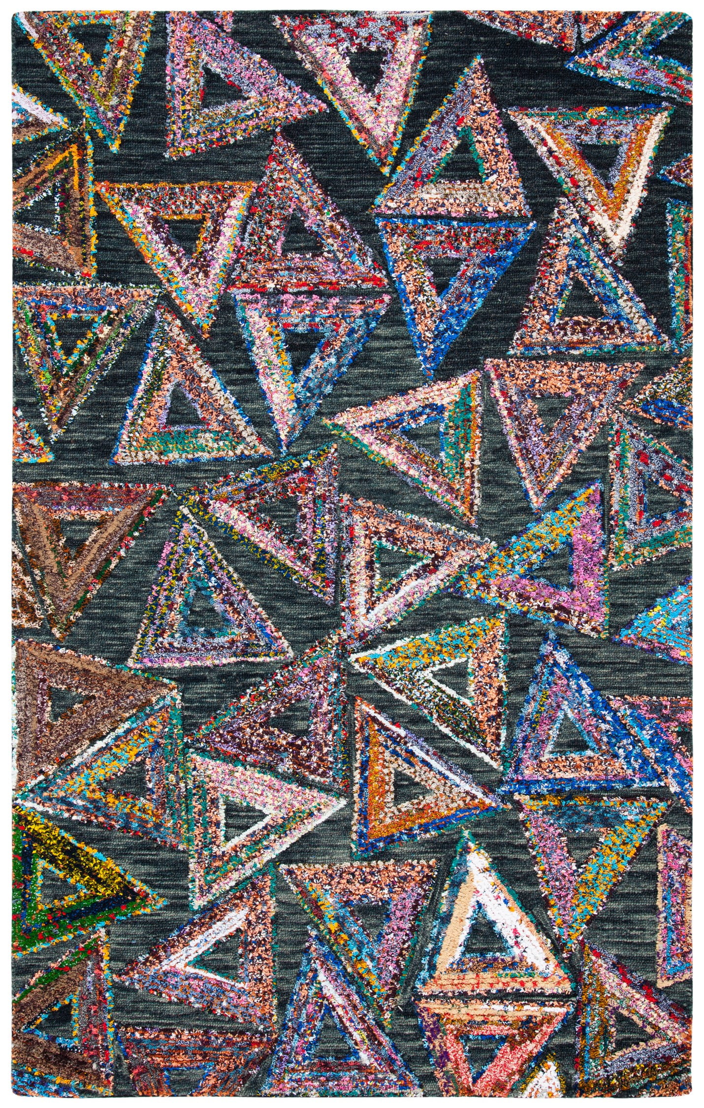 SAFAVIEH Aspen Jacob Geometric Area Rug, Dark Green/Black, 5' x 8'