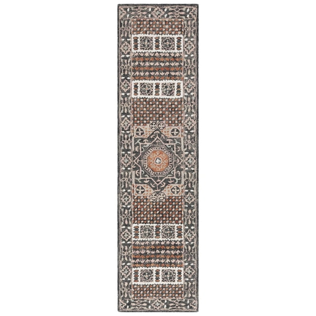 SAFAVIEH Aspen Jagoda Oriental Runner Rug, Black/Rust, 2'3" x 9'