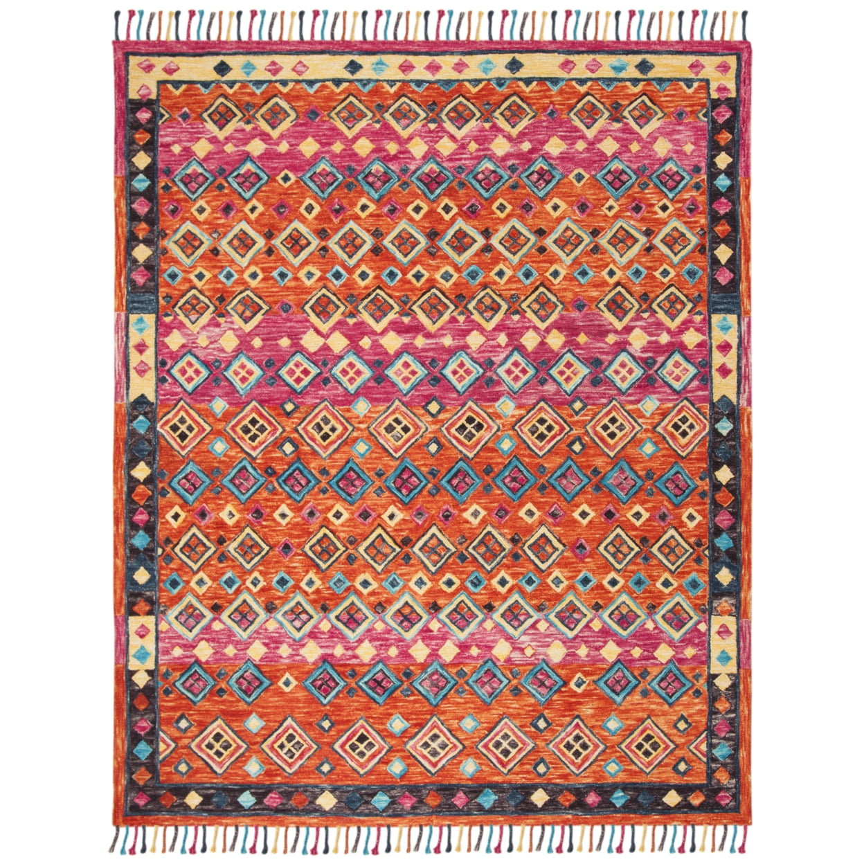 SAFAVIEH Aspen APN138A Handmade Orange / Fuchsia Rug