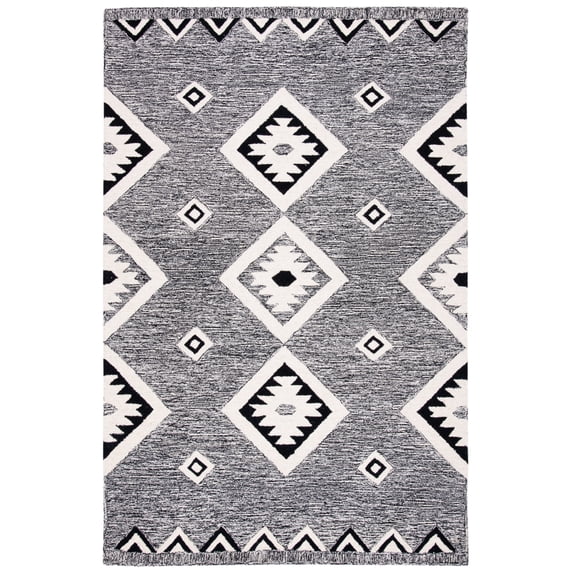 SAFAVIEH Aspen Jayna Geometric Area Rug, Black/Ivory, 2' x 3'