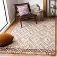thumbnail image 1 of SAFAVIEH Aspen Jessamine Geometric Hexagons Wool Area Rug, Ivory/Rust, 4' x 6', 1 of 9