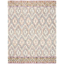 SAFAVIEH Aspen Jessamine Geometric Wool Area Rug, Ivory/Rust, 8' x 10'