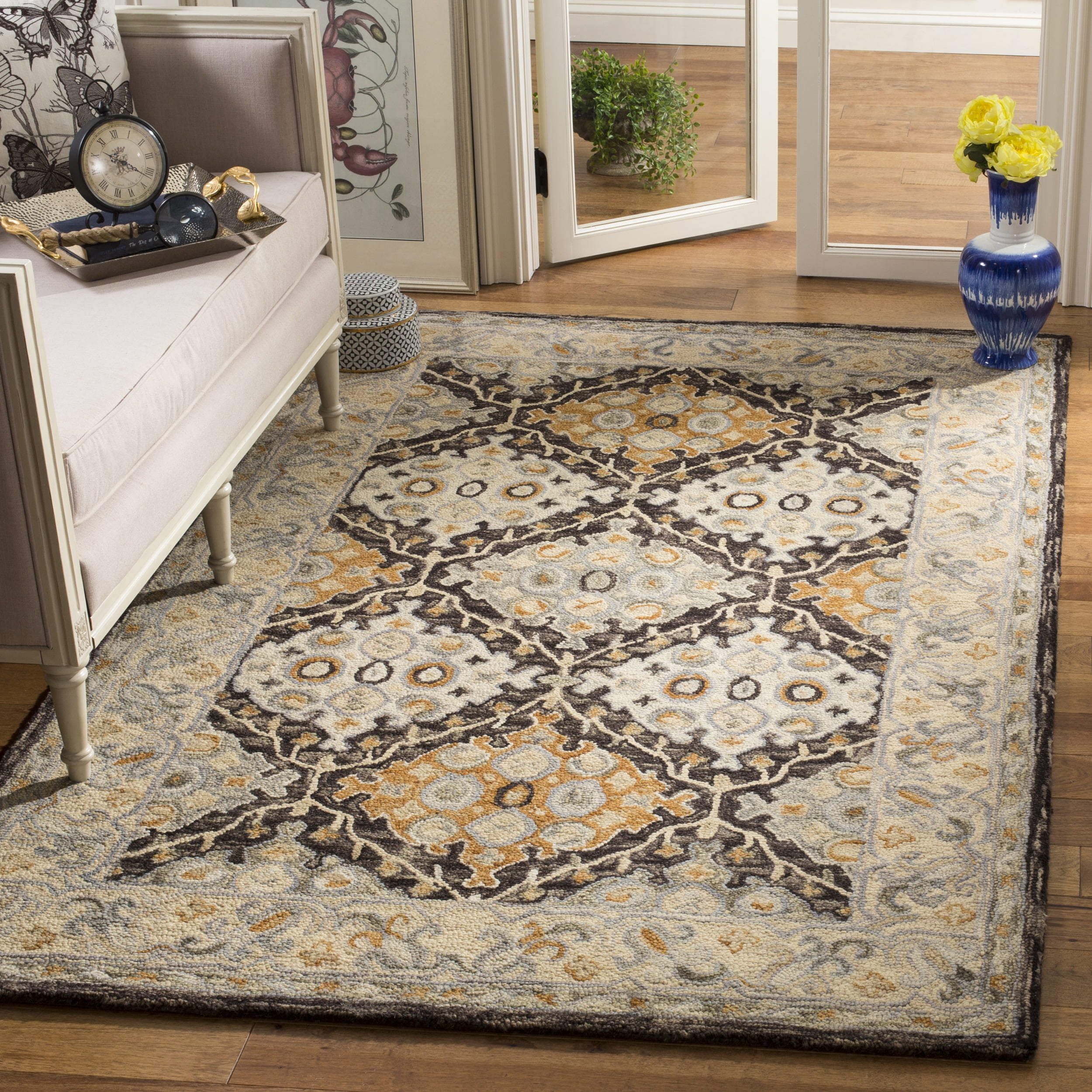 SAFAVIEH Aspen Joaquin Southwestern Area Rug, Beige/Brown, 4' x 6 ...