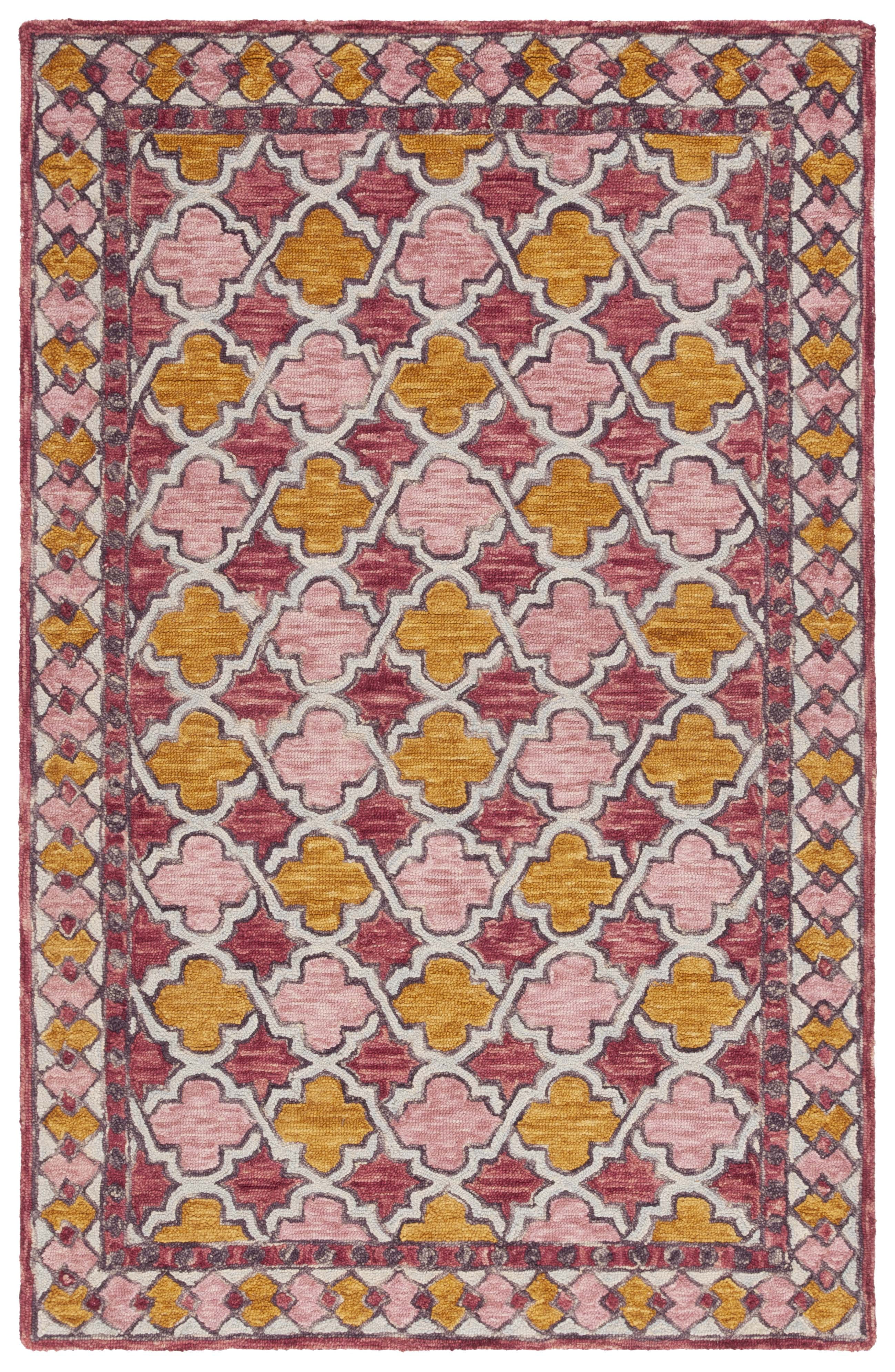 SAFAVIEH Aspen Joshua Geometric Area Rug, Pink/Yellow, 6' x 9'