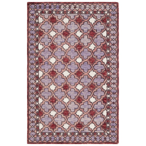 SAFAVIEH Aspen Joshua Geometric Area Rug, Red/Pink, 3' x 5'