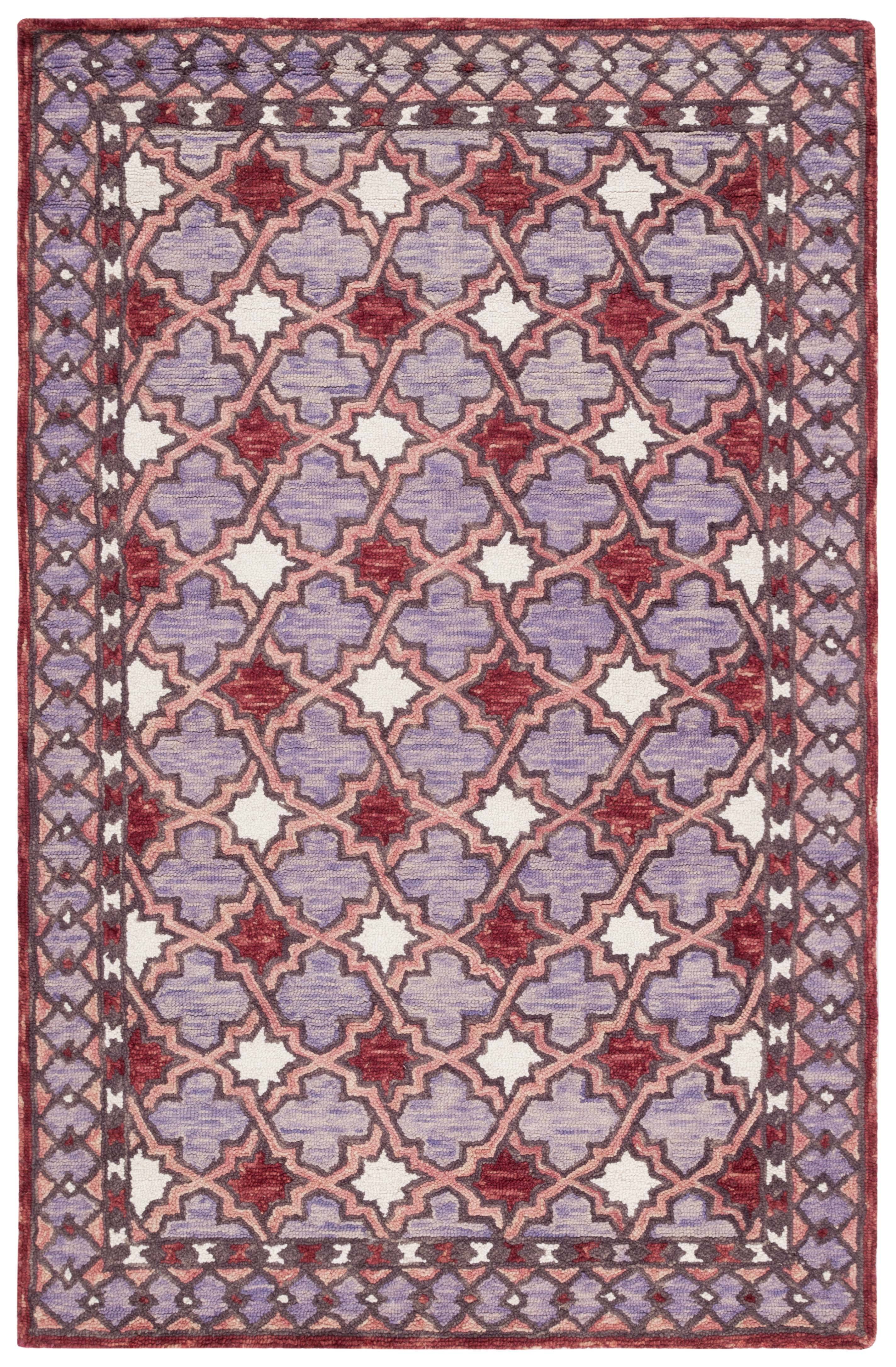 SAFAVIEH Aspen Joshua Geometric Area Rug, Red/Pink, 5' x 8'