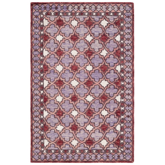 SAFAVIEH Aspen Joshua Geometric Area Rug, Red/Pink, 8' x 10'