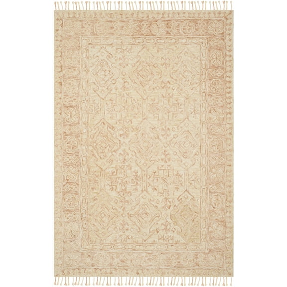 SAFAVIEH Aspen Julijana Southwestern Wool Area Rug, Ivory/Blush, 5' x 8'