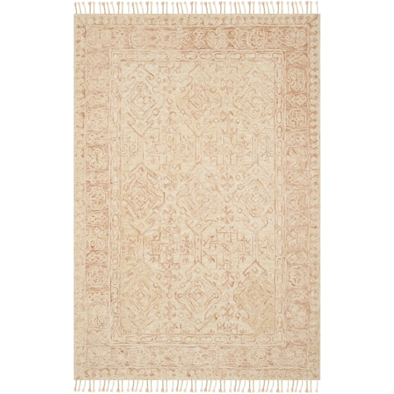SAFAVIEH Aspen Julijana Southwestern Wool Area Rug, Ivory/Blush, 6' x 9'