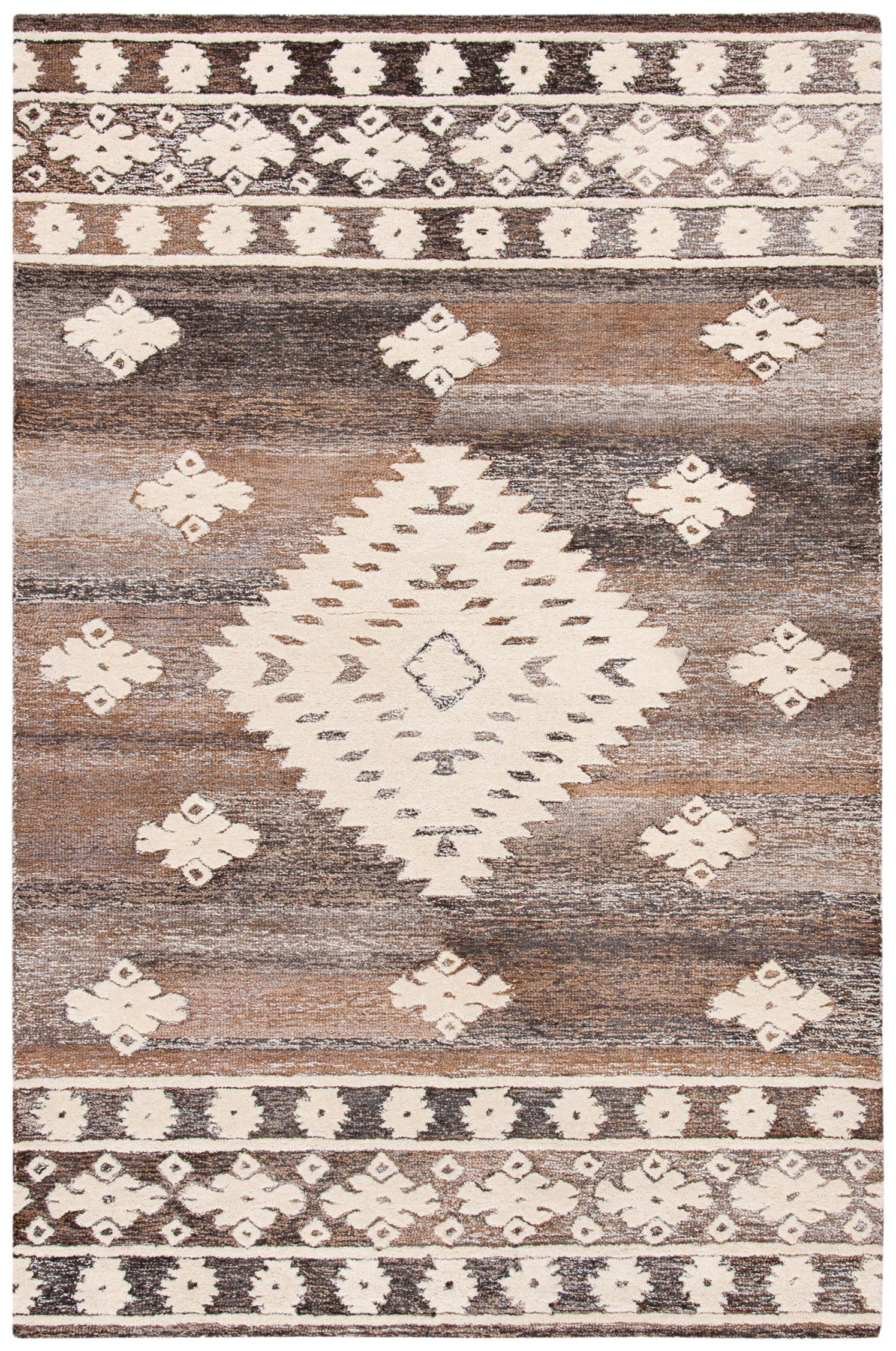 SAFAVIEH Aspen Kerry Geometric Area Rug, Ivory/Light Brown, 5' x 8'