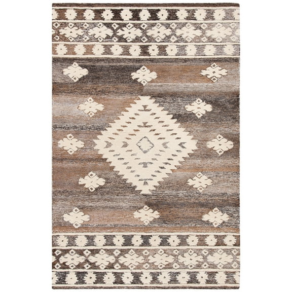 SAFAVIEH Aspen Kerry Geometric Area Rug, Ivory/Light Brown, 5' x 8'