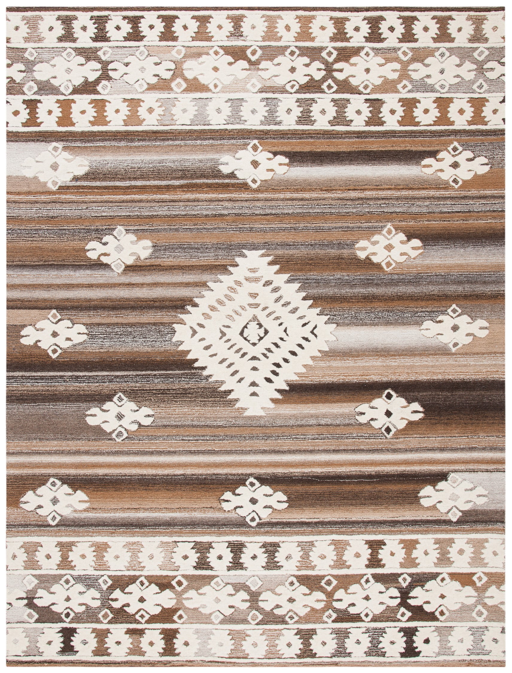 SAFAVIEH Aspen Kerry Geometric Area Rug, Ivory/Light Brown, 8' x 10'