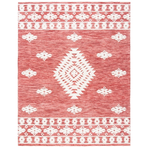 SAFAVIEH Aspen Kerry Geometric Area Rug, Rust/Ivory, 8' x 10'