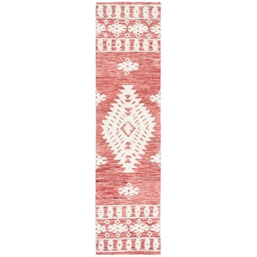 SAFAVIEH Aspen Kerry Geometric Runner Rug, Rust/Ivory, 2'3" x 9'