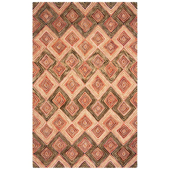 SAFAVIEH Aspen Kristal Abstract Geometric Wool Area Rug, Gold/Olive, 8' x 10'