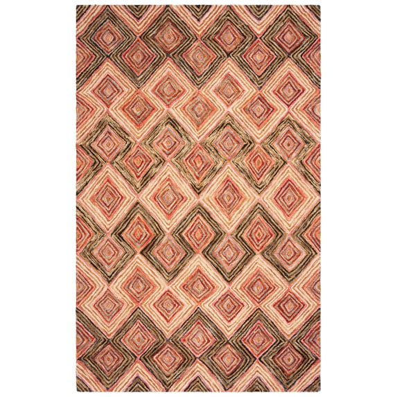 SAFAVIEH Aspen Kristal Abstract Geometric Wool Area Rug, Gold/Olive, 9' x 12'