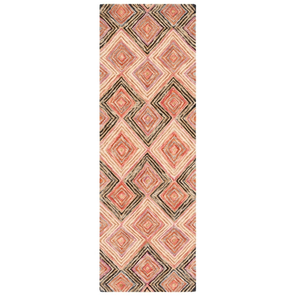 SAFAVIEH Aspen Kristal Abstract Geometric Wool Runner Rug, Gold/Olive, 2'3" x 7'