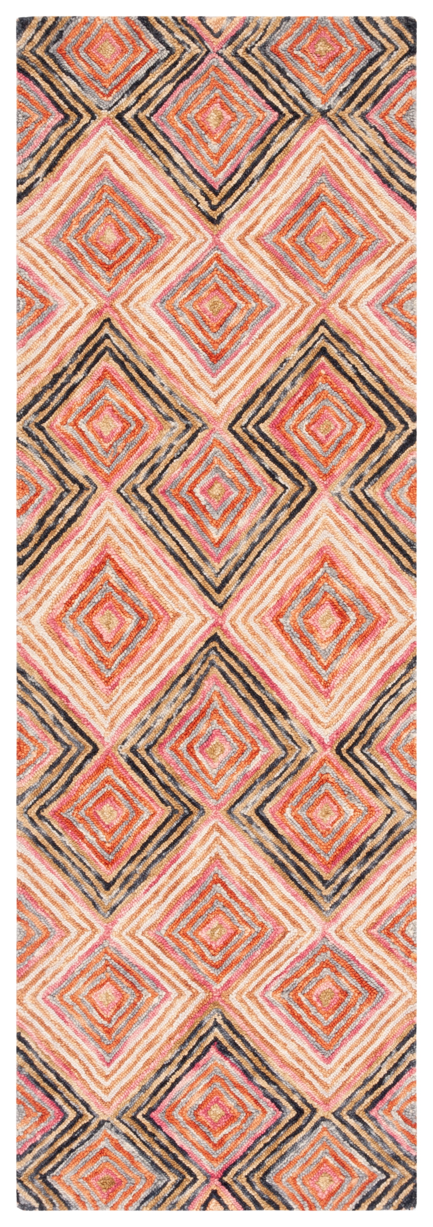SAFAVIEH Aspen Kristal Abstract Geometric Wool Runner Rug, Gold/Olive, 2'3" x 8'