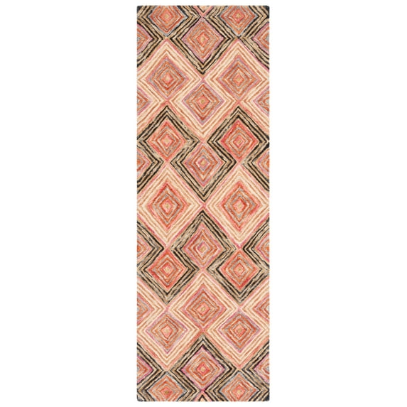 SAFAVIEH Aspen Kristal Abstract Geometric Wool Runner Rug, Gold/Olive, 2'3" x 9'