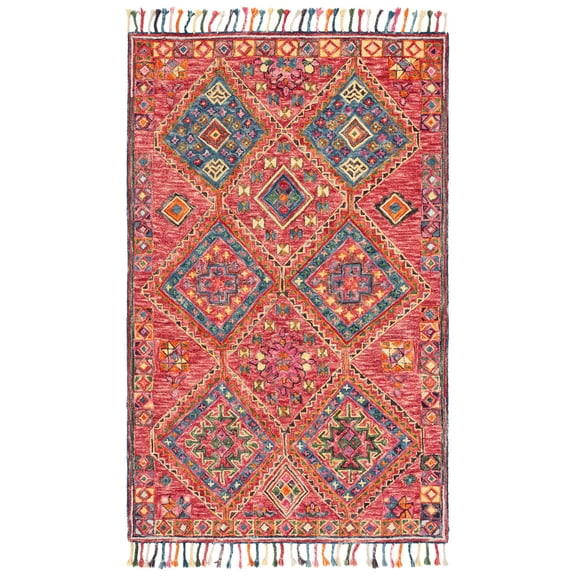 SAFAVIEH Aspen Kristen Geometric Area Rug, Red/Blue, 8' x 10'