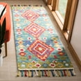 thumbnail image 1 of SAFAVIEH Aspen Linnette Geometric Wool Runner Rug, Green/Red, 2'3" x 7', 1 of 10