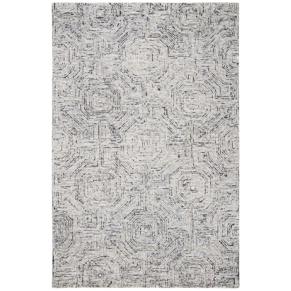 SAFAVIEH Aspen Linton Distressed Geometric Wool Area Rug, Grey/Beige, 2' x 3'