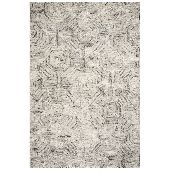 SAFAVIEH Aspen Linton Geometric Wool Area Rug, Grey/Beige, 6' x 9'