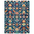 thumbnail image 1 of SAFAVIEH Aspen Magdalena Floral Bordered Wool Area Rug, Navy/Red, 10' x 14', 1 of 5