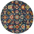 thumbnail image 1 of SAFAVIEH Aspen Magdalena Floral Bordered Wool Area Rug, Navy/Red, 3' x 3' Round, 1 of 5