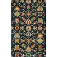 thumbnail image 1 of SAFAVIEH Aspen Magdalena Floral Bordered Wool Area Rug, Navy/Red, 6' x 9', 1 of 5