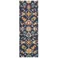 thumbnail image 1 of SAFAVIEH Aspen Magdalena Floral Bordered Wool Runner Rug, Navy/Red, 2'3" x 13', 1 of 5