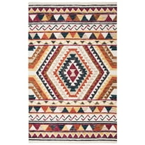 SAFAVIEH Aspen Malvena Geometric Wool Area Rug, Rust/Ivory, 8' x 10'
